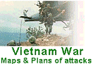 Vietnam war Maps of battlefield attacks